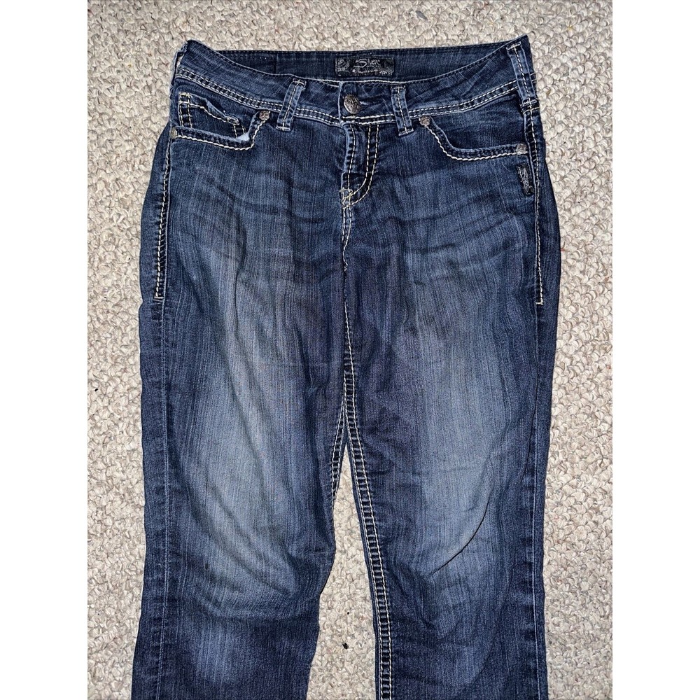 Silver Jeans Suki Capri Women's Denim Size W28 Dark Wash Preowned